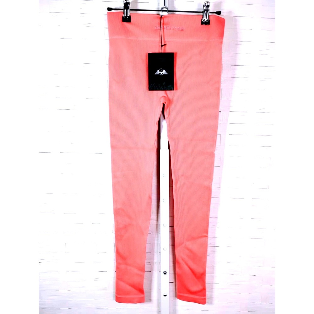 Civil Regime No Tomorrow Ribbed Leggings Coral Size‎ Medium